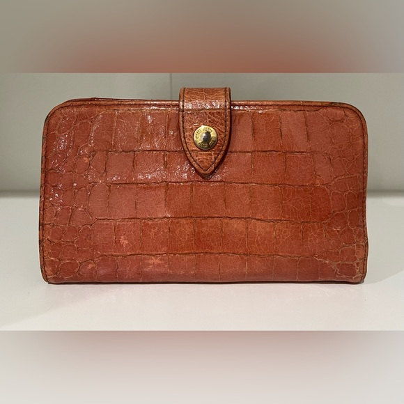 Miu Miu Embossed Crocodile Leather Double Sided Wallet in Pink - Picture 5 of 12